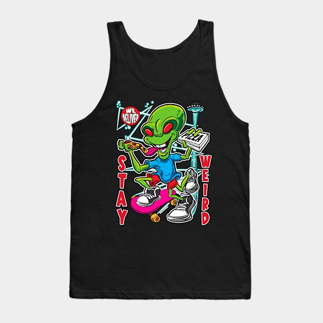 Stay Weird Tank Top by eShirtLabs